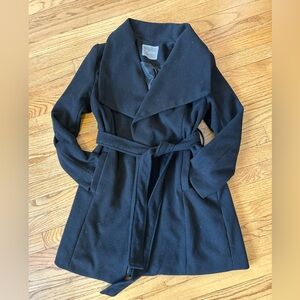 Wrap style coat with belt